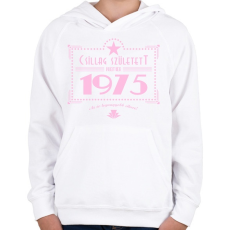 PRINTFASHION csillag-1975-pink - Gyerek kapucnis pulóver - Fehér