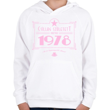 PRINTFASHION csillag-1978-pink - Gyerek kapucnis pulóver - Fehér gyerek pulóver, kardigán