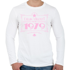PRINTFASHION csillag-1979-pink - Férfi hosszú ujjú póló - Fehér férfi póló