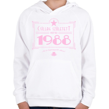 PRINTFASHION csillag-1988-pink - Gyerek kapucnis pulóver - Fehér gyerek pulóver, kardigán