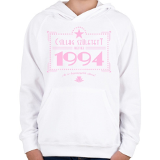 PRINTFASHION csillag-1994-pink - Gyerek kapucnis pulóver - Fehér