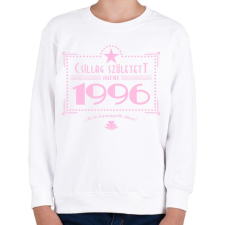 PRINTFASHION csillag-1996-pink - Gyerek pulóver - Fehér gyerek pulóver, kardigán