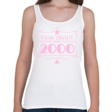 PRINTFASHION csillag-2000-pink - Női atléta - Fehér