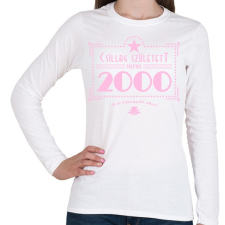 PRINTFASHION csillag-2000-pink - Női hosszú ujjú póló - Fehér női póló