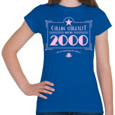 PRINTFASHION csillag-2000-pink - Női póló - Királykék