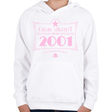 PRINTFASHION csillag-2001-pink - Gyerek kapucnis pulóver - Fehér gyerek pulóver, kardigán