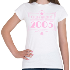 PRINTFASHION csillag-2005-pink - Női póló - Fehér