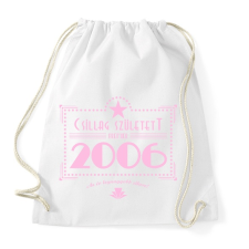PRINTFASHION csillag-2006-pink - Sportzsák, Tornazsák - Fehér tornazsák