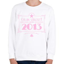 PRINTFASHION csillag-2013-pink - Gyerek pulóver - Fehér gyerek pulóver, kardigán