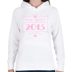 PRINTFASHION csillag-2015-pink - Női kapucnis pulóver - Fehér