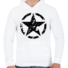 PRINTFASHION Csillag  - Férfi kapucnis pulóver - Fehér