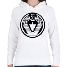 PRINTFASHION Csillagkapu csk1 logo - Női kapucnis pulóver - Fehér