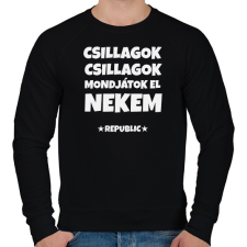 PRINTFASHION CSILLAGOK CSILLAGOK - Férfi pulóver - Fekete férfi pulóver, kardigán