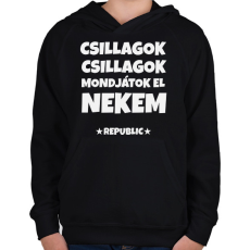 PRINTFASHION CSILLAGOK CSILLAGOK - Gyerek kapucnis pulóver - Fekete