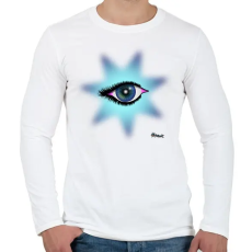 PRINTFASHION Csillagszem - Férfi hosszú ujjú póló - Fehér