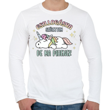 PRINTFASHION Csillogásra születtem - Férfi hosszú ujjú póló - Fehér férfi póló