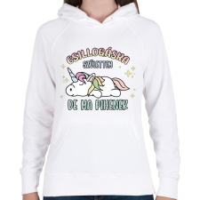 PRINTFASHION Csillogásra születtem - Női kapucnis pulóver - Fehér női pulóver, kardigán