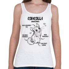 PRINTFASHION Csincsilla anatómia - Női atléta - Fehér női trikó