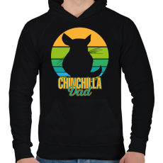 PRINTFASHION Csincsilla apa - Férfi kapucnis pulóver - Fekete