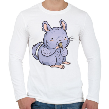 PRINTFASHION Csincsilla - Férfi hosszú ujjú póló - Fehér férfi póló