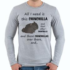 PRINTFASHION Csincsilla - Férfi hosszú ujjú póló - Sport szürke férfi póló