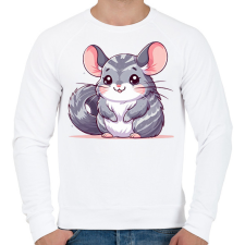 PRINTFASHION Csincsilla  - Férfi pulóver - Fehér férfi pulóver, kardigán