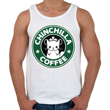 PRINTFASHION Csincsilla kávé - Férfi atléta - Fehér atléta, trikó