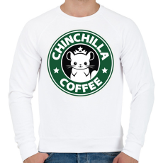 PRINTFASHION Csincsilla kávé - Férfi pulóver - Fehér