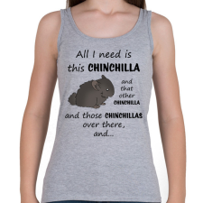 PRINTFASHION Csincsilla - Női atléta - Sport szürke női trikó