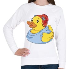 PRINTFASHION Csinos gumikacsa - Női pulóver - Fehér női pulóver, kardigán