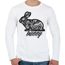 PRINTFASHION Csipke nyuszi - Férfi hosszú ujjú póló - Fehér