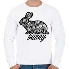 PRINTFASHION Csipke nyuszi - Férfi pulóver - Fehér férfi pulóver, kardigán