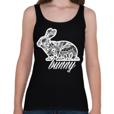PRINTFASHION Csipke nyuszi - Női atléta - Fekete női trikó
