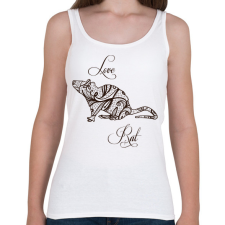 PRINTFASHION Csipke patkány - Női atléta - Fehér női trikó
