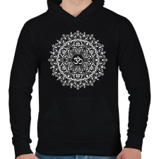PRINTFASHION Csipkés mandala - Férfi kapucnis pulóver - Fekete férfi pulóver, kardigán