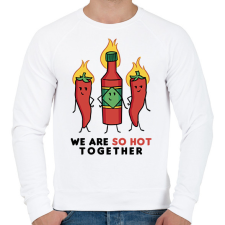 PRINTFASHION Csípős szerelem - Férfi pulóver - Fehér férfi pulóver, kardigán