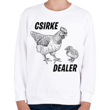 PRINTFASHION Csirke dealer - Gyerek pulóver - Fehér gyerek pulóver, kardigán