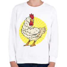 PRINTFASHION Csirke karácsony - Gyerek pulóver - Fehér gyerek pulóver, kardigán