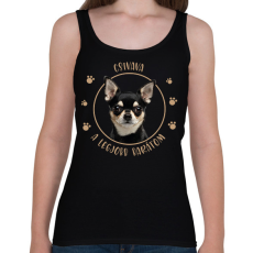 PRINTFASHION Csivava - Legjobb barát - Női atléta - Fekete