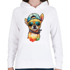 PRINTFASHION csivava - Női kapucnis pulóver - Fehér női pulóver, kardigán