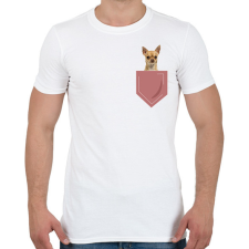 PRINTFASHION Csivava zsebben - Férfi póló - Fehér férfi póló