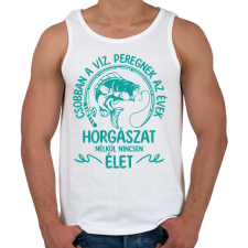 PRINTFASHION Csobban az víz - Férfi atléta - Fehér atléta, trikó