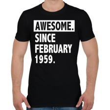 PRINTFASHION Csodálatos 1959 február óta - Férfi póló - Fekete férfi póló
