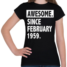 PRINTFASHION Csodálatos 1959 február óta - Női póló - Fekete női póló