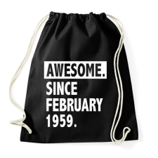 PRINTFASHION Csodálatos 1959 február óta - Sportzsák, Tornazsák - Fekete tornazsák
