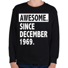 PRINTFASHION Csodálatos 1969 december óta - Gyerek pulóver - Fekete gyerek pulóver, kardigán