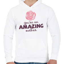 PRINTFASHION Csodálatos Anya - Férfi kapucnis pulóver - Fehér férfi pulóver, kardigán