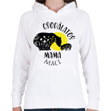 PRINTFASHION Csodálatos mama maci - Női kapucnis pulóver - Fehér női pulóver, kardigán
