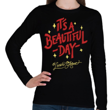 PRINTFASHION Csodálatos nap - Női hosszú ujjú póló - Fekete női póló