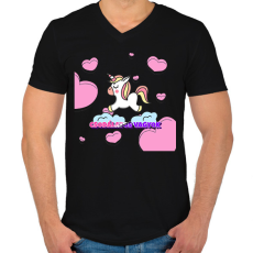 PRINTFASHION CSODÁLATOS VAGYOK  - Férfi V-nyakú póló - Fekete